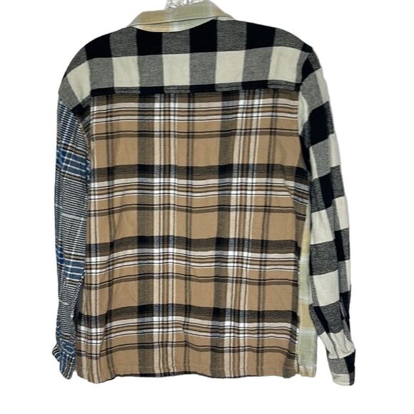 PacSun Basset Colorblock Button Up Flannel Shirt. Size Small. - Picture 5 of 8